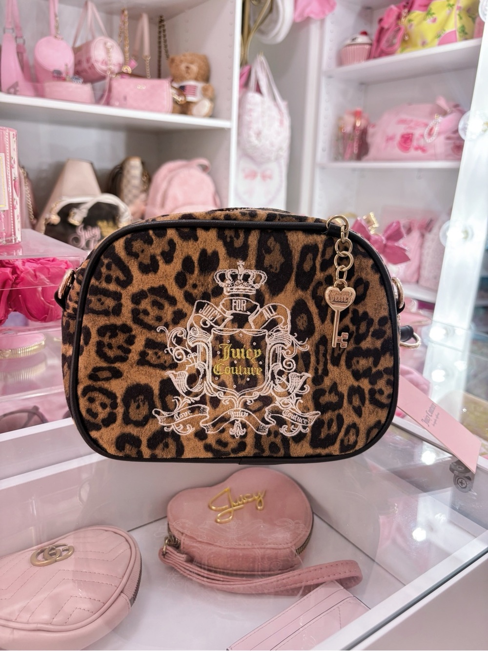 Juicy Couture Leopard Cheetah Print Crossbody Bag